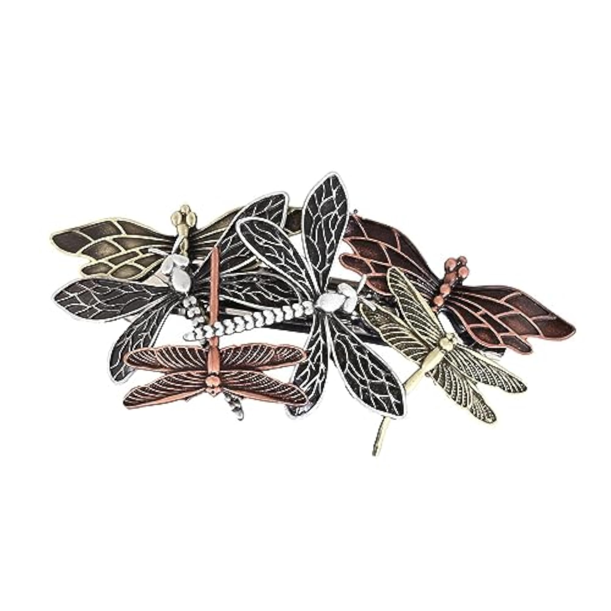 Spring Clip Alloy Decor Hair Barrettes, Dragonfly